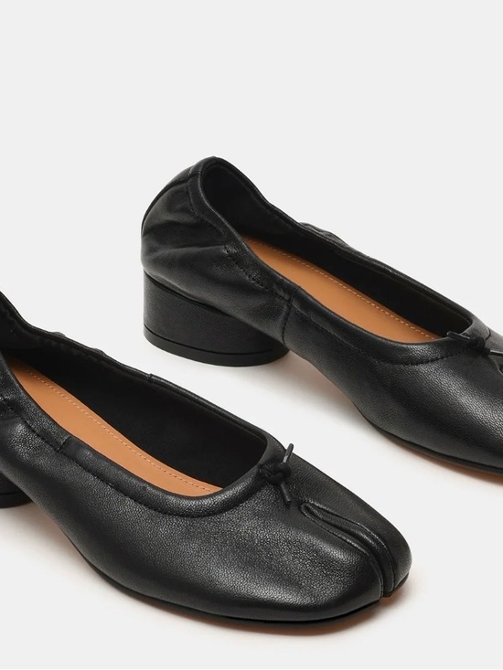 Steve Madden Shoes - STEVE MADDEN CYRA BLACK LEATHER TABI SHOES